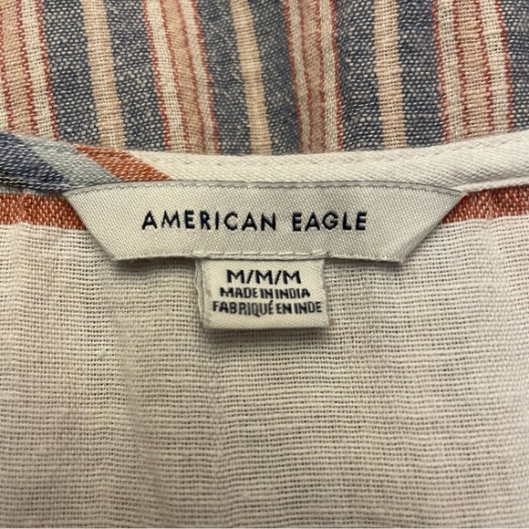 American Eagle Boho Striped Peasant Shirt. Size M. - Picture 4 of 6